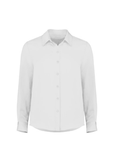 Picture of Biz Corporates Ladies Evelyn Long Sleeve Button Down Blouse