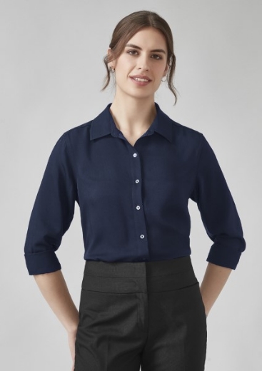 Picture of Biz Corporates Ladies Evelyn Long Sleeve Button Down Blouse