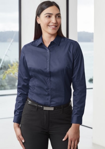 Picture of Biz Collection Ladies Dalton Long Sleeve Teflon Coated Easy Care Shirt