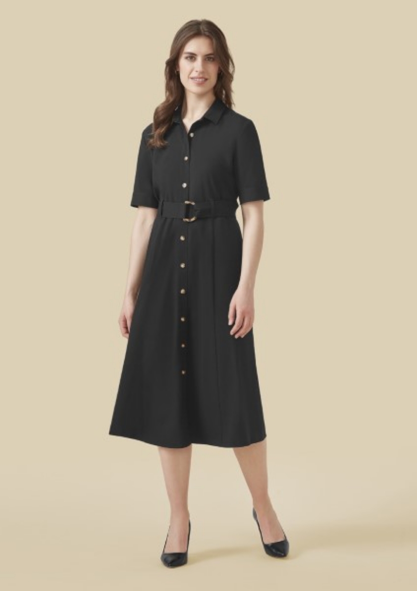 Picture of Biz Corporates Ladies Adele Short Sleeve Midi Dress