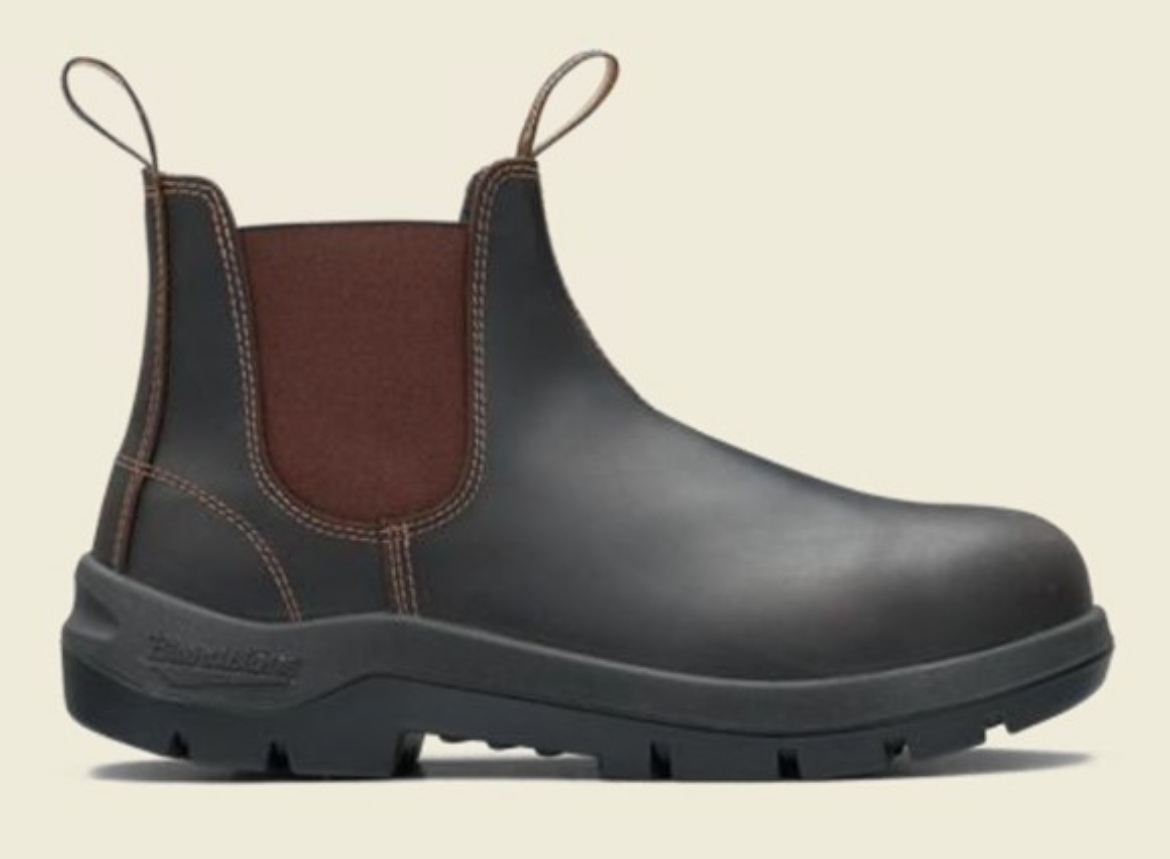 Picture of Blundstone WORKLIFE V Cut Stout Leather Slip On Boot