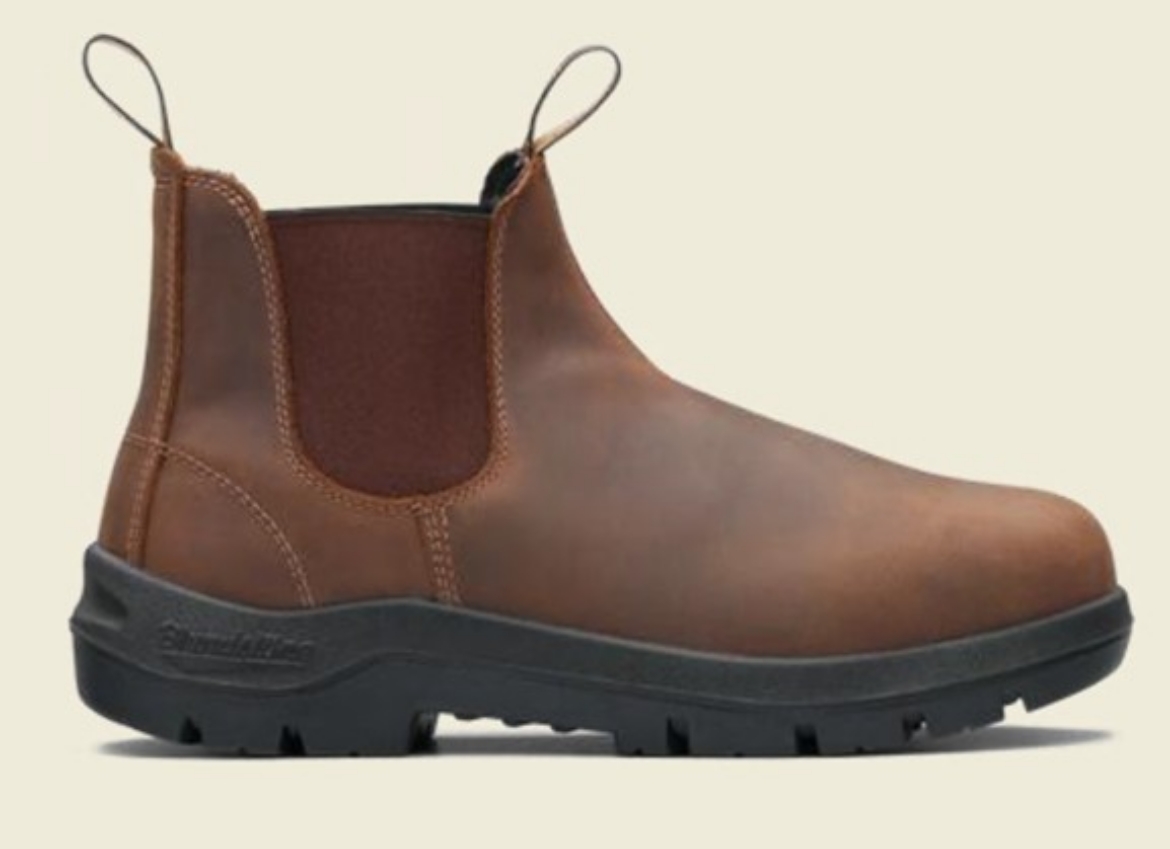 Picture of Blundstone WORKLIFE V Cut WR Teak Leather Slip On Boot