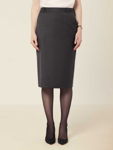 Picture of NNT Wool Blend Twill Secret Waist Midi Skirt