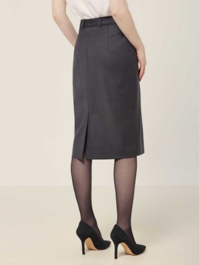 Picture of NNT Wool Blend Twill Secret Waist Midi Skirt