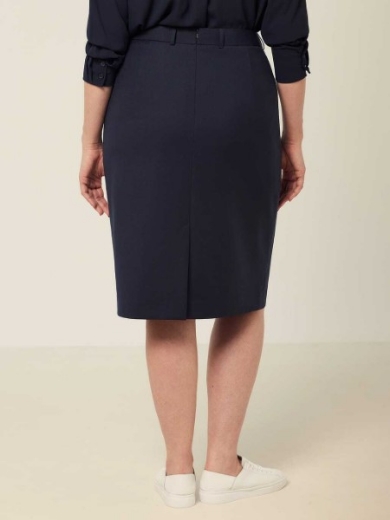Picture of NNT Wool Blend Twill Secret Waist Midi Skirt