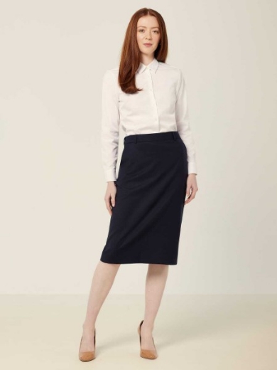 Picture of NNT Wool Blend Twill Secret Waist Midi Skirt