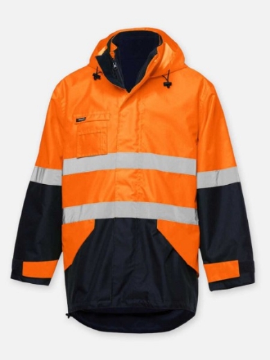 Picture of King Gee Hi Vis 4 in 1 Waterproof Wet Weather Jacket