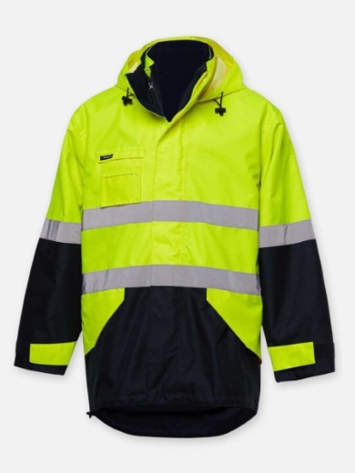 Picture of King Gee Hi Vis 4 in 1 Waterproof Wet Weather Jacket