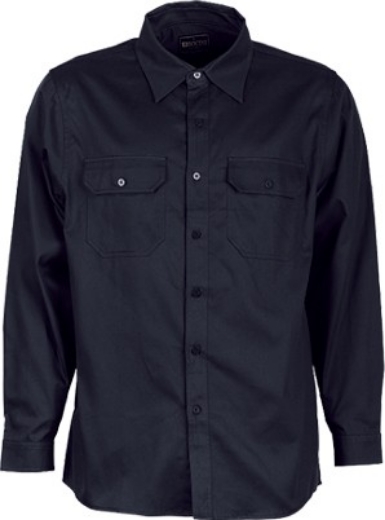Picture of Bocini Unisex Adults Cotton Drill Work Shirt L/S