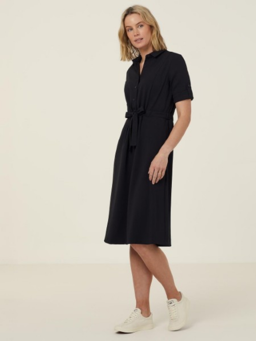 Picture of NNT Ladies Heavy Stretch Georgette Shirt Dress