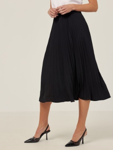 Picture of NNT Ladies Soft Georgette Pleated Midi Skirt