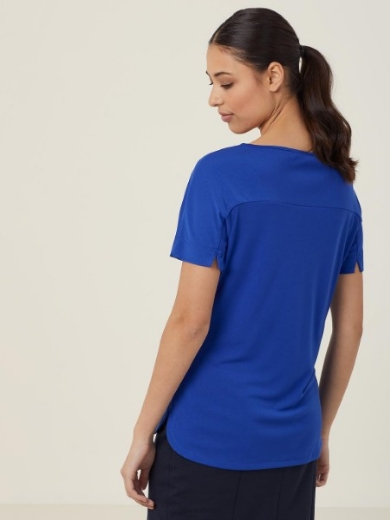 Picture of NNT Ladies Matt Jersey Boat Neck Short Sleeve Top