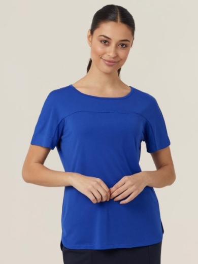 Picture of NNT Ladies Matt Jersey Boat Neck Short Sleeve Top