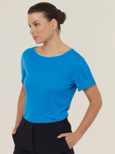 Picture of NNT Ladies Matt Jersey Boat Neck Short Sleeve Top