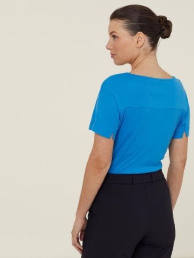 Picture of NNT Ladies Matt Jersey Boat Neck Short Sleeve Top