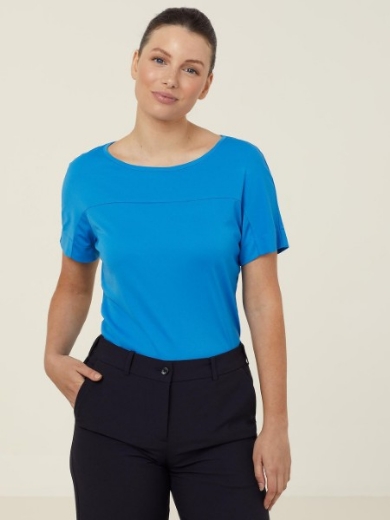 Picture of NNT Ladies Matt Jersey Boat Neck Short Sleeve Top