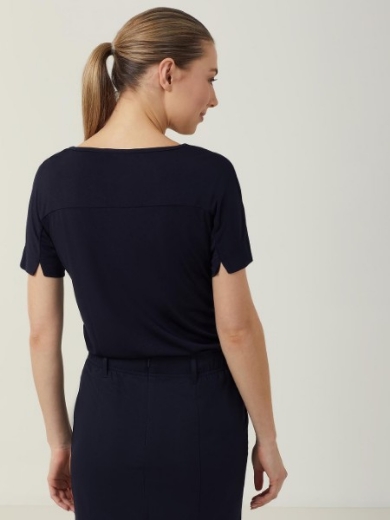 Picture of NNT Ladies Matt Jersey Boat Neck Short Sleeve Top
