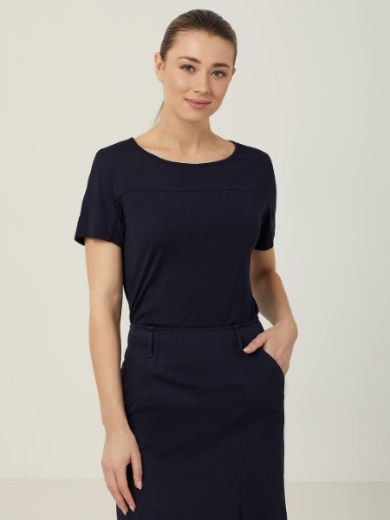 Picture of NNT Ladies Matt Jersey Boat Neck Short Sleeve Top