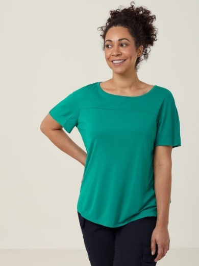 Picture of NNT Ladies Matt Jersey Boat Neck Short Sleeve Top