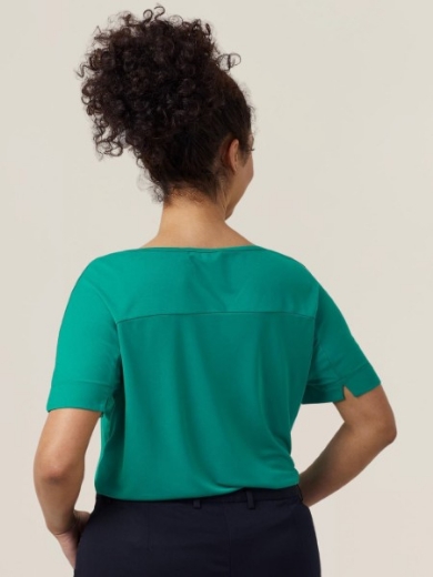 Picture of NNT Ladies Matt Jersey Boat Neck Short Sleeve Top