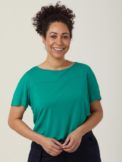 Picture of NNT Ladies Matt Jersey Boat Neck Short Sleeve Top