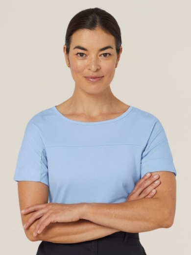 Picture of NNT Ladies Matt Jersey Boat Neck Short Sleeve Top