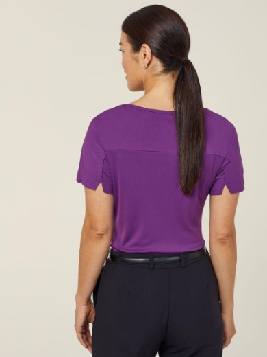 Picture of NNT Ladies Matt Jersey Boat Neck Short Sleeve Top