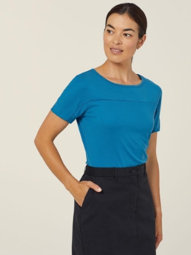 Picture of NNT Ladies Matt Jersey Boat Neck Short Sleeve Top