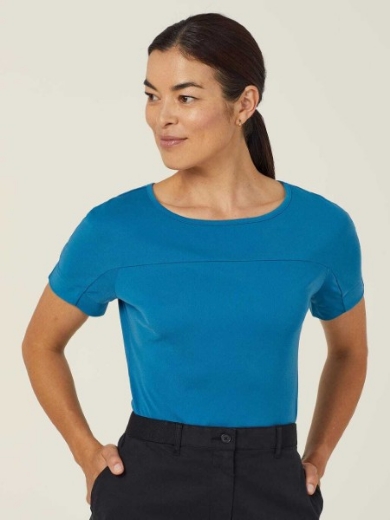 Picture of NNT Ladies Matt Jersey Boat Neck Short Sleeve Top