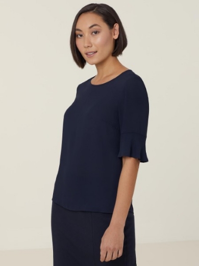 Picture of NNT Ladies Georgie Fluted Sleeve Top