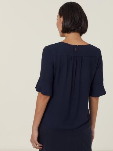 Picture of NNT Ladies Georgie Fluted Sleeve Top