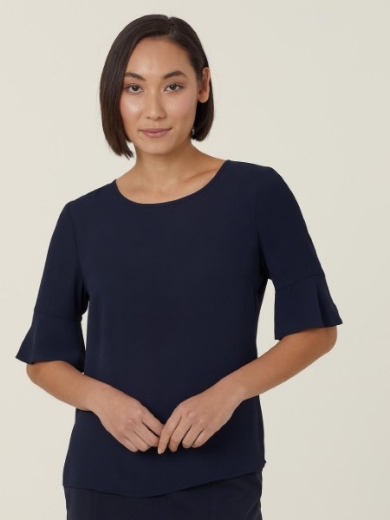 Picture of NNT Ladies Georgie Fluted Sleeve Top