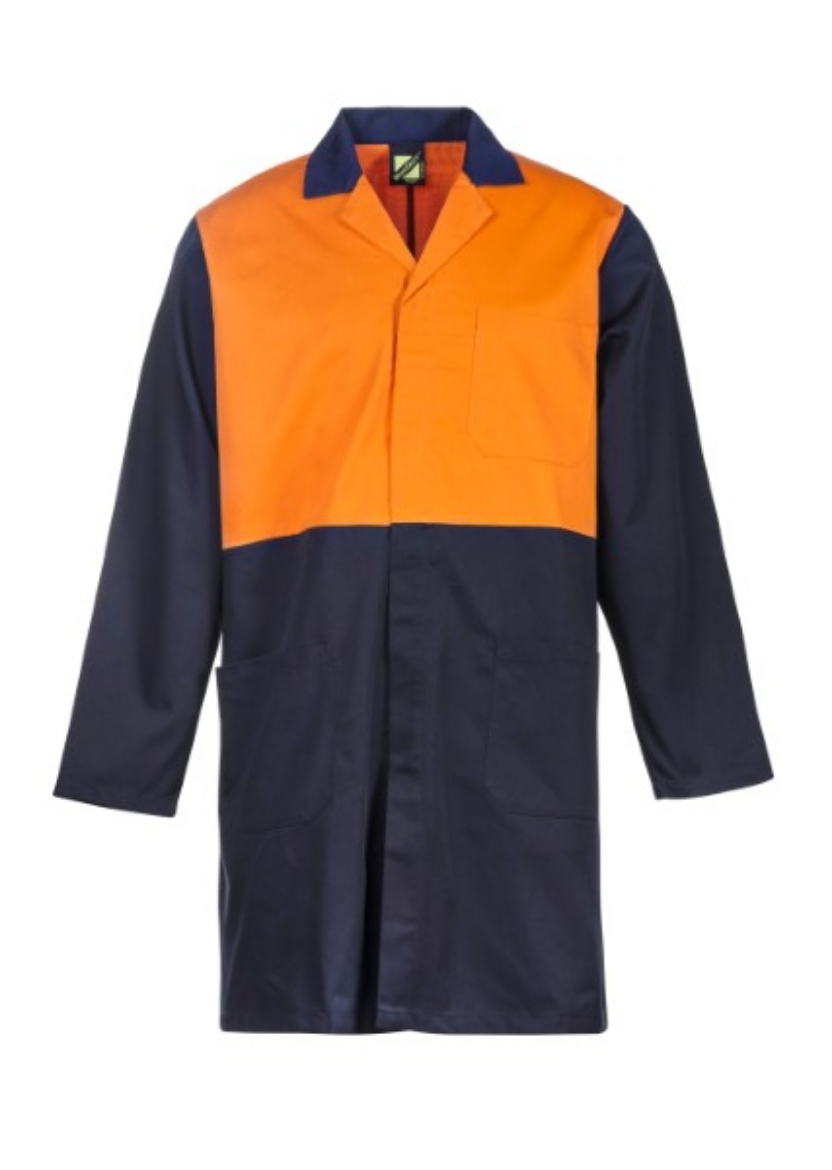 Picture of Work Craft Dustcoat Patch Pocket Hi-Vis