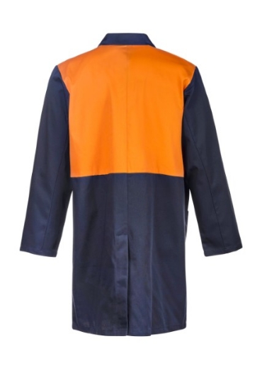 Picture of Work Craft Dustcoat Patch Pocket Hi-Vis