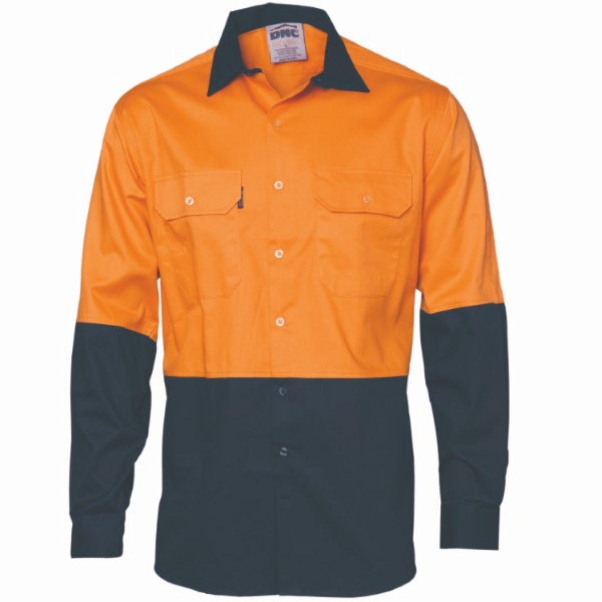 Picture of DNC Hi-Vis Lightweight Cotton Drill Cool-Breeze Shirt Long Sleeve 2 Tone
