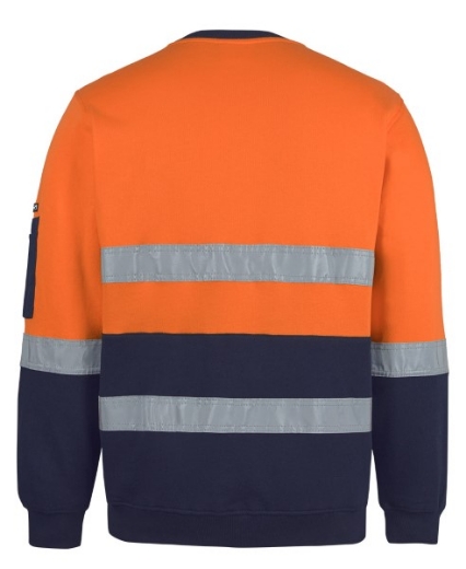 Picture of JB's Hi Vis Cotton Crew Neck Jumper with Reflective Tape