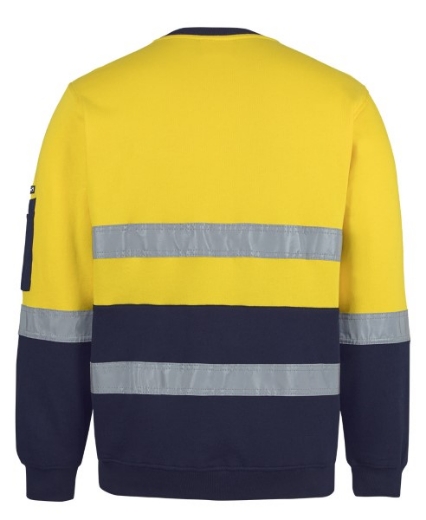 Picture of JB's Hi Vis Cotton Crew Neck Jumper with Reflective Tape