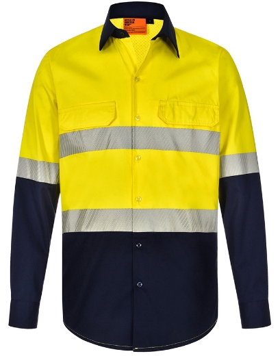 Picture of Winning Spirit Unisex Hi Vis Cool-Breeze Safety Long Sleeve Shirt (Segmented Tape)