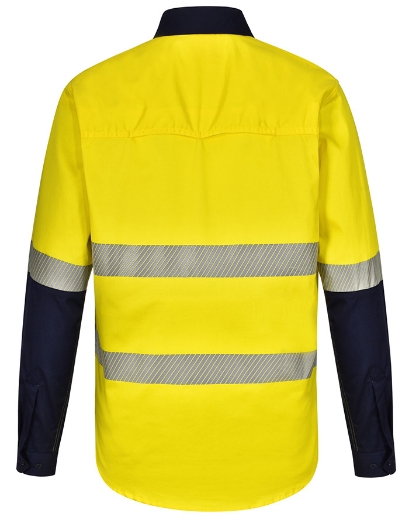 Picture of Winning Spirit Unisex Hi Vis Cool-Breeze Safety Long Sleeve Shirt (Segmented Tape)