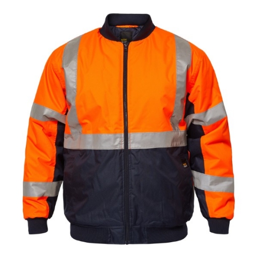 Picture of Flying Jacket X Pattern Reflective Tape Orange/Navy