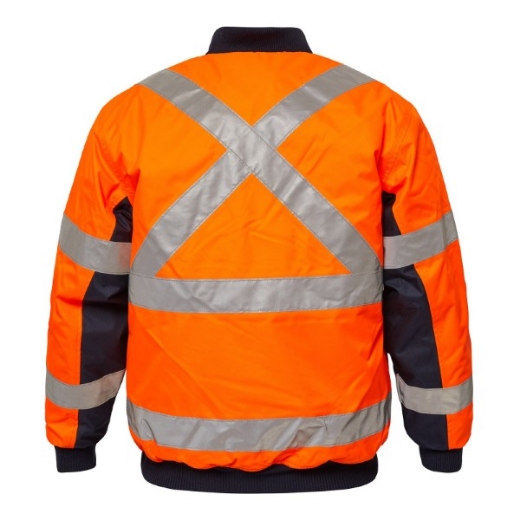 Picture of Flying Jacket X Pattern Reflective Tape Orange/Navy