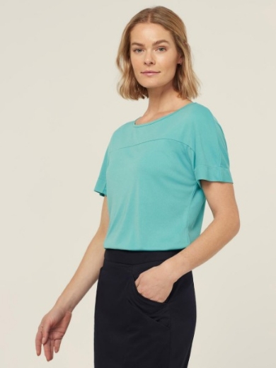 Picture of NNT Ladies Matt Jersey Boat Neck Short Sleeve Top