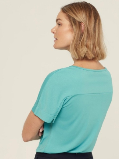 Picture of NNT Ladies Matt Jersey Boat Neck Short Sleeve Top