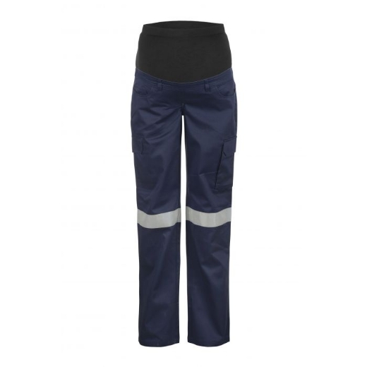Picture of Work Craft Maternity Ladies Maternity Cargo Pant with Reflective Tape
