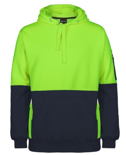 Picture of JB's Hi Vis Fleecy Pull Over Hoodie 80% Polyester 20% Cotton 2 Tone