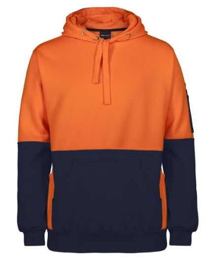 Picture of JB's Hi Vis Fleecy Pull Over Hoodie 80% Polyester 20% Cotton 2 Tone