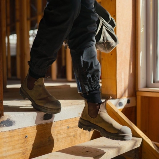 Picture of Blundstone ROTOFLEX Unisex Slip on Safety Boot Rustic Brown