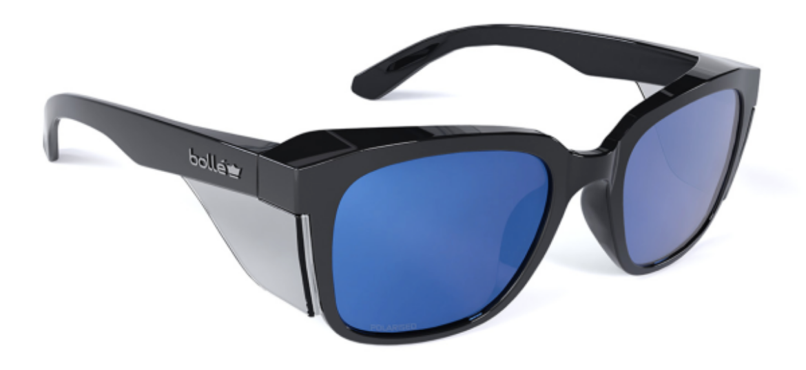Picture of BOLLE STKS 410 - Cobalt Mirror Polarized PC Lens - AS - Black Gloss PC Temples/Frame