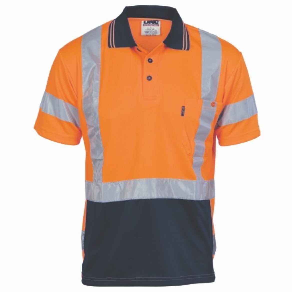 Picture of DNC Polo Shirt Short Sleeve 100% Polyester Micromesh X Pattern Reflective Tape
