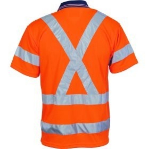 Picture of DNC Polo Shirt Short Sleeve 100% Polyester Micromesh X Pattern Reflective Tape
